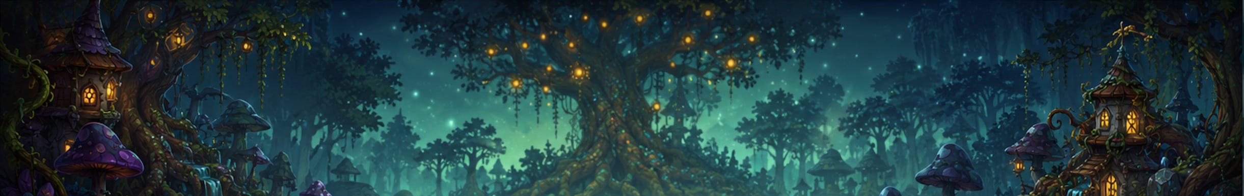 The great tree of the bioluminescent forest